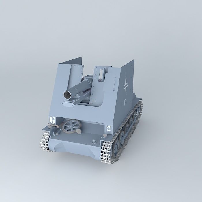 15 cm sIG 33 Sf on Panzerkampfwagen I Ausf B 3D model_1