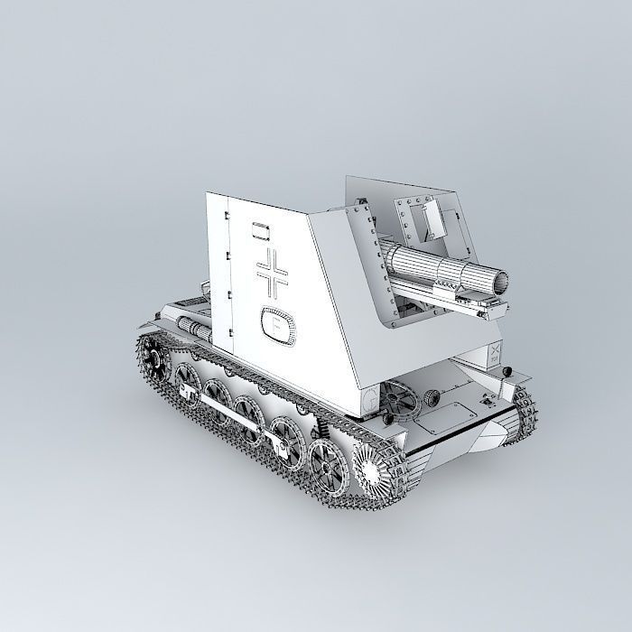 15 cm sIG 33 Sf on Panzerkampfwagen I Ausf B 3D model_4