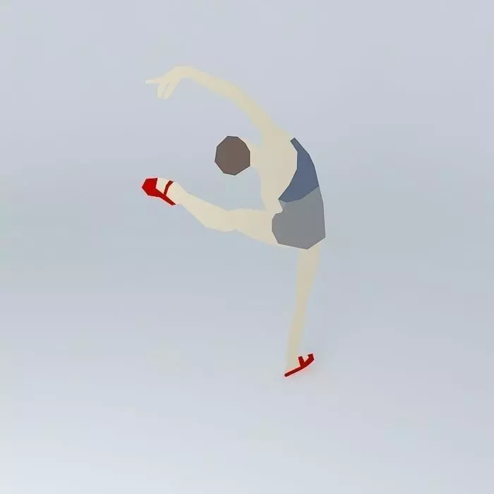 2D Ballet Dancer 2 Free 3D model
