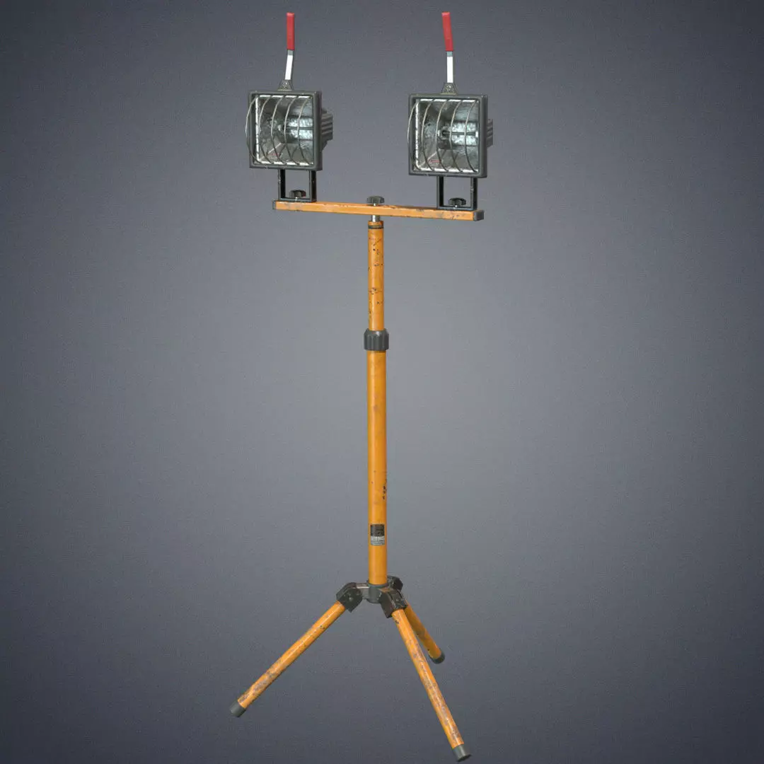 Tripod lamp Low-poly 3D model
