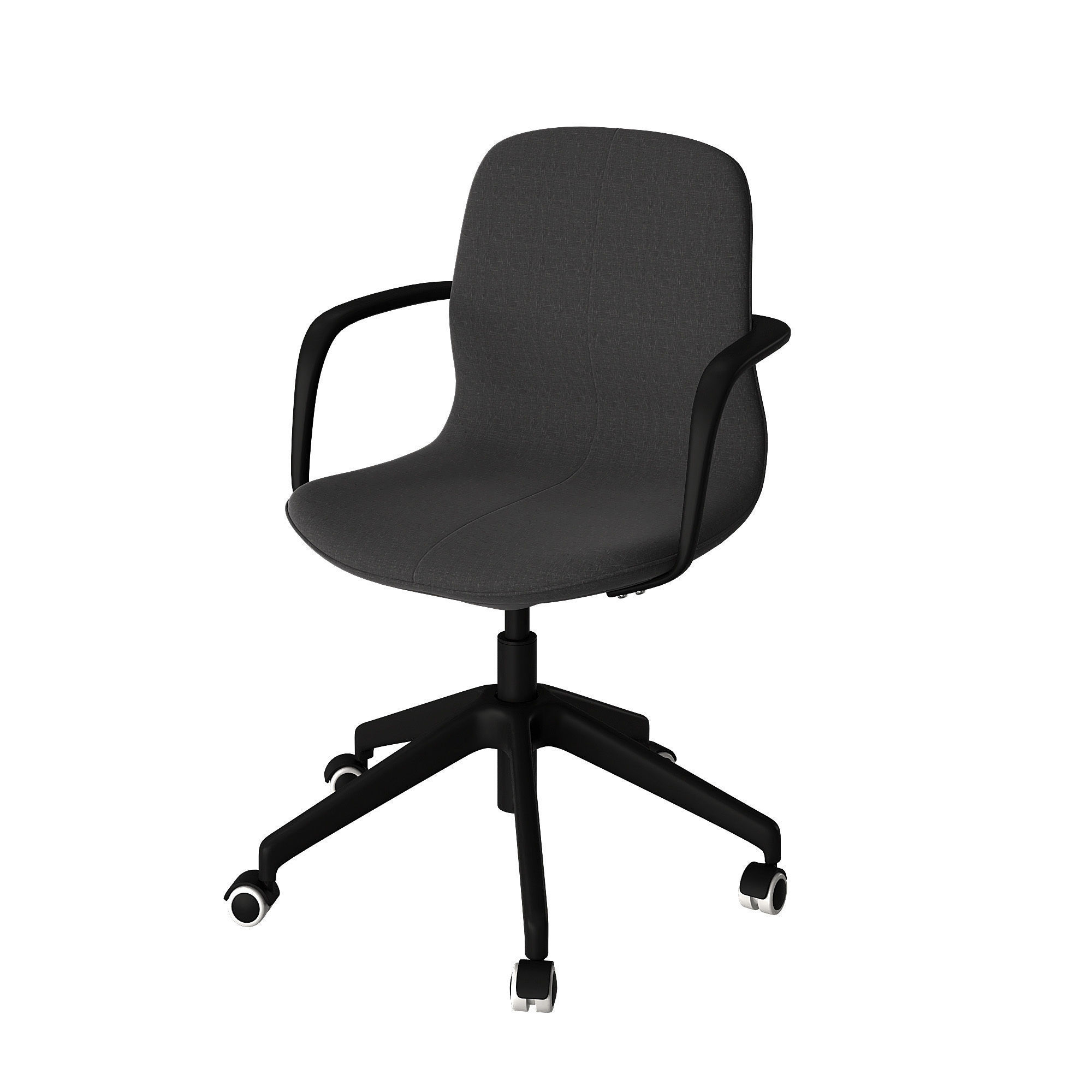 LANGFJALL office chair with castor wheels 3D model_2