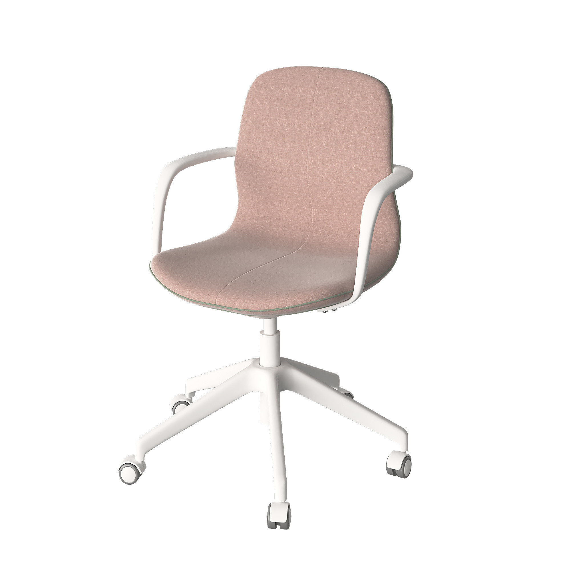 LANGFJALL office chair with castor wheels 3D model_3