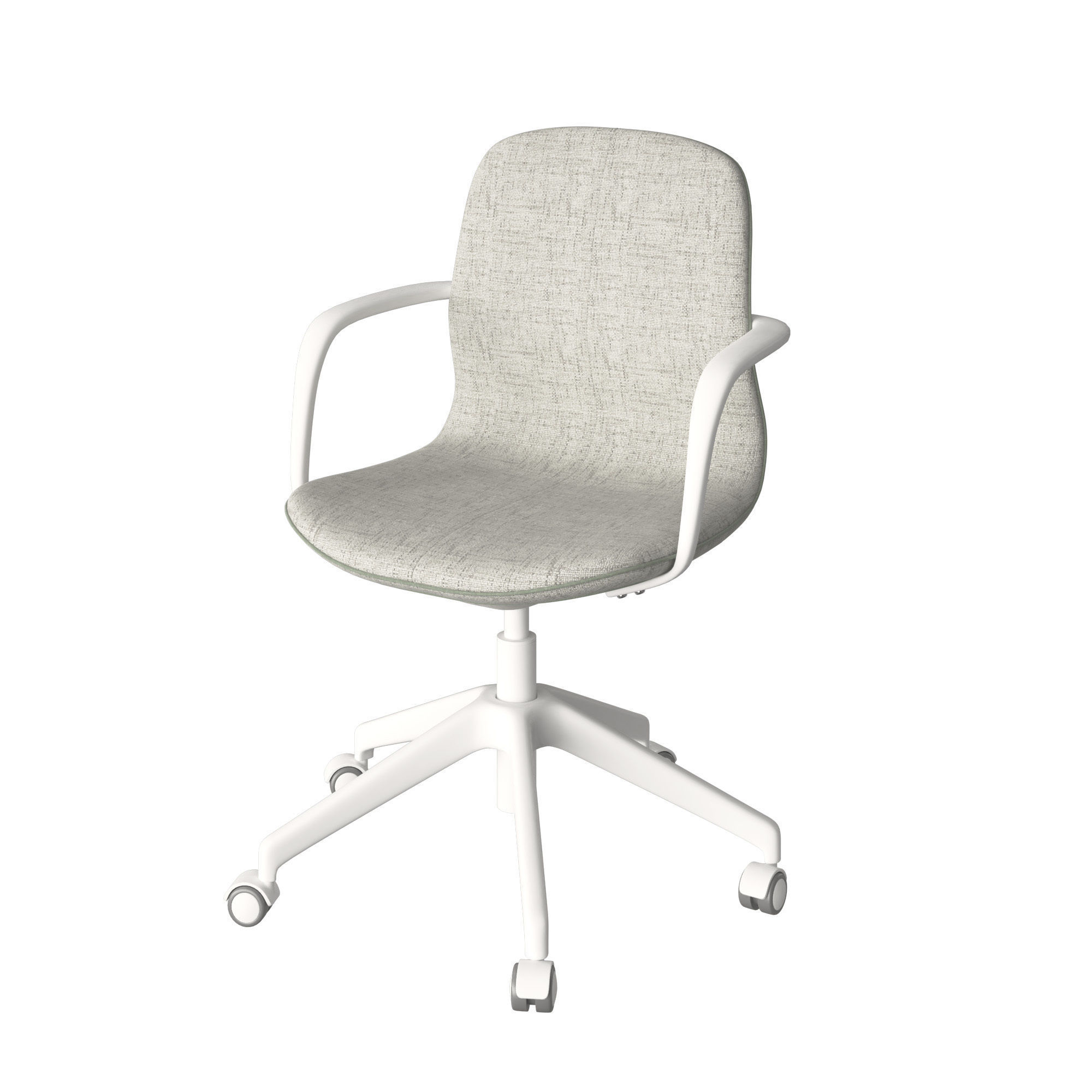 LANGFJALL office chair with castor wheels 3D model_5