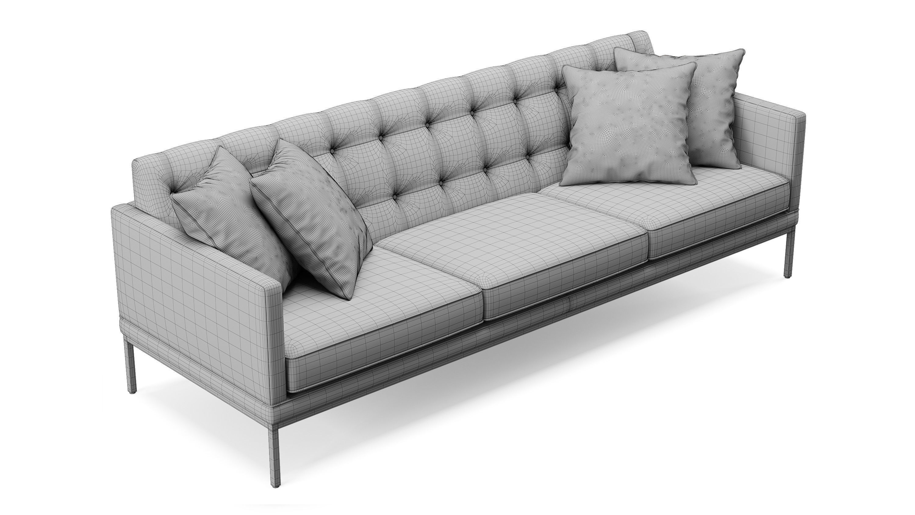 Sofa Office 01 Low-poly 3D model_14