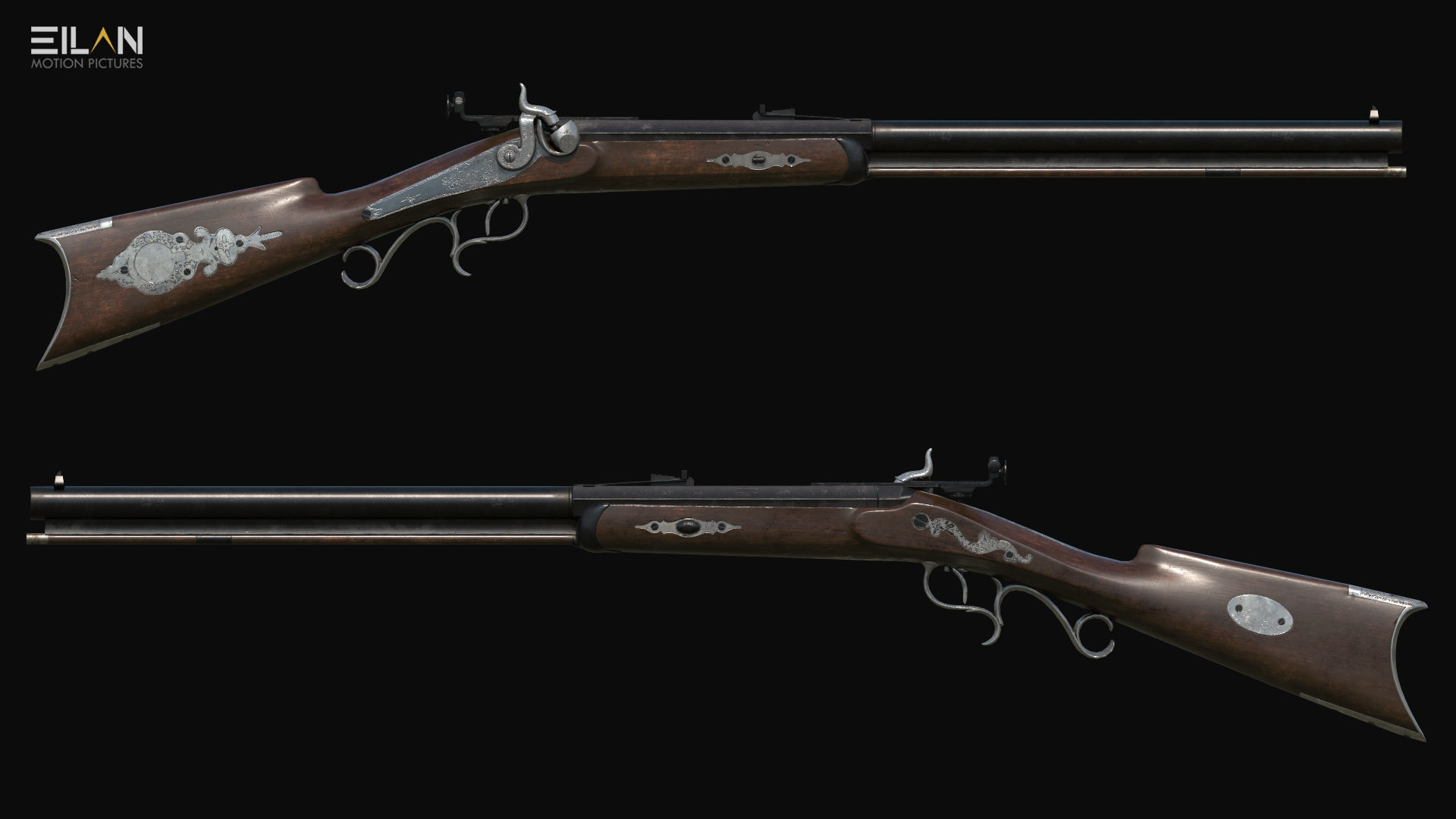 Antique Rifle - PBR 3D model_3