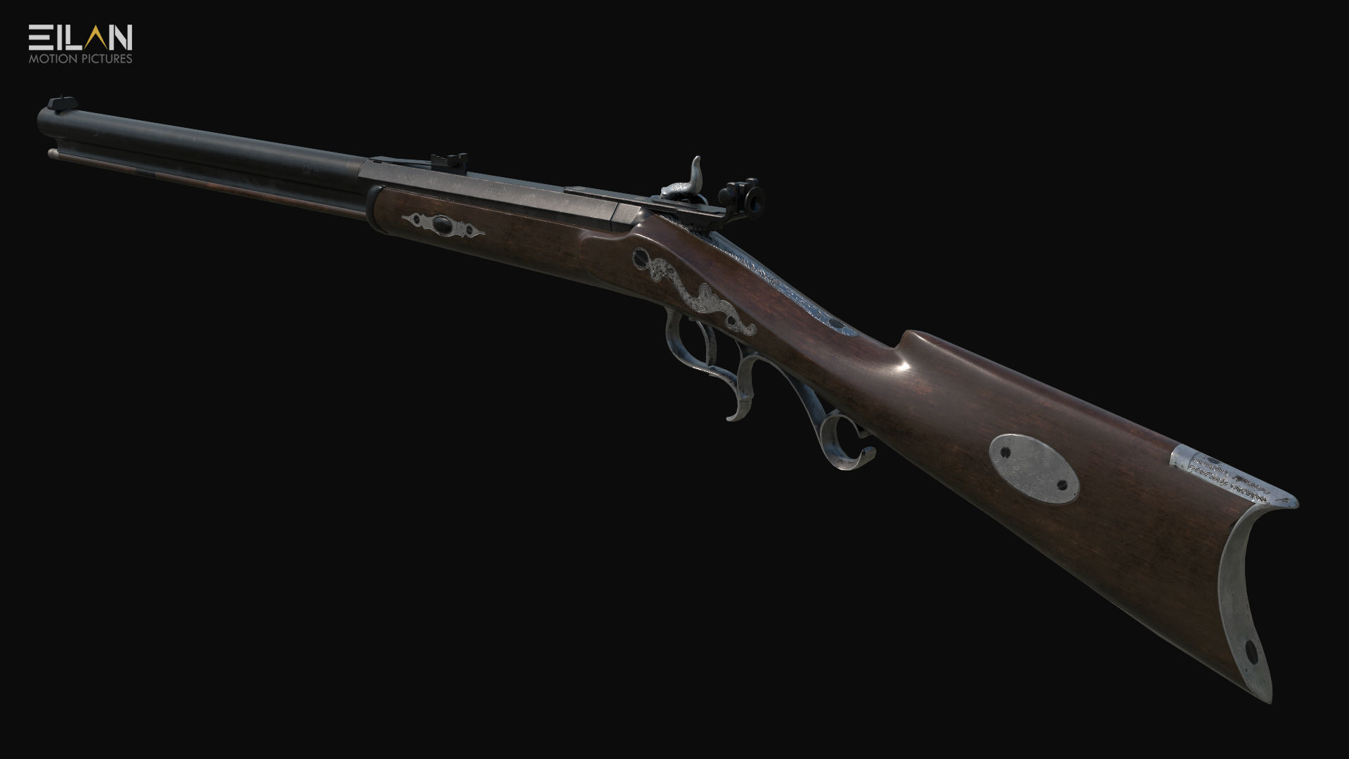 Antique Rifle - PBR 3D model_2