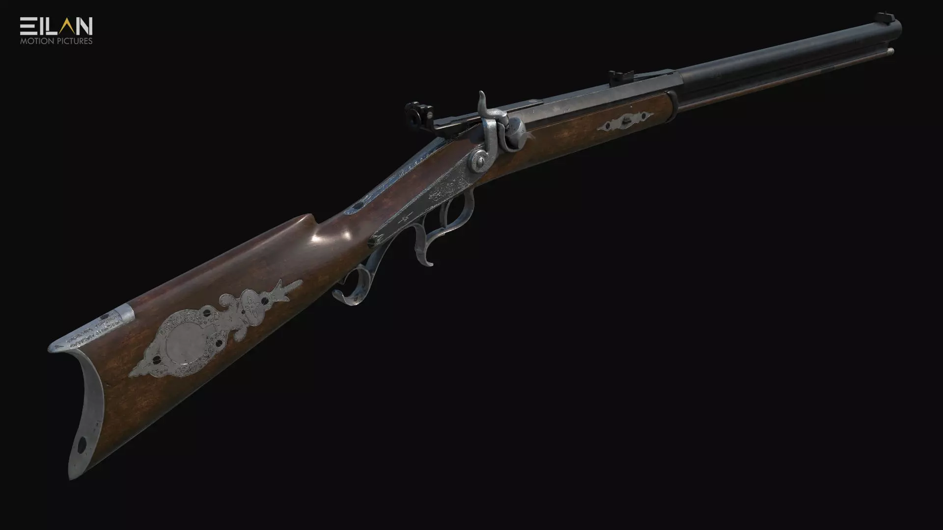 Antique Rifle - PBR 3D model_0