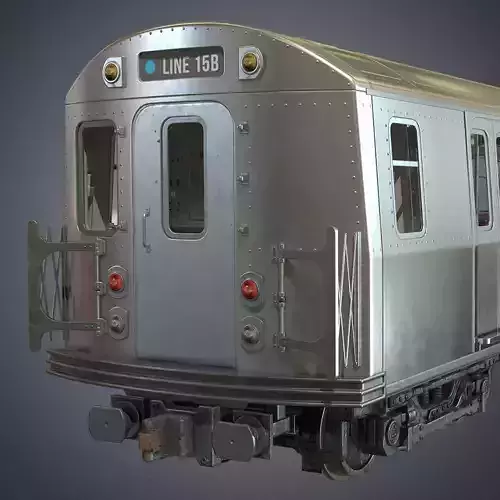 Metro subway train Low-poly 3D model