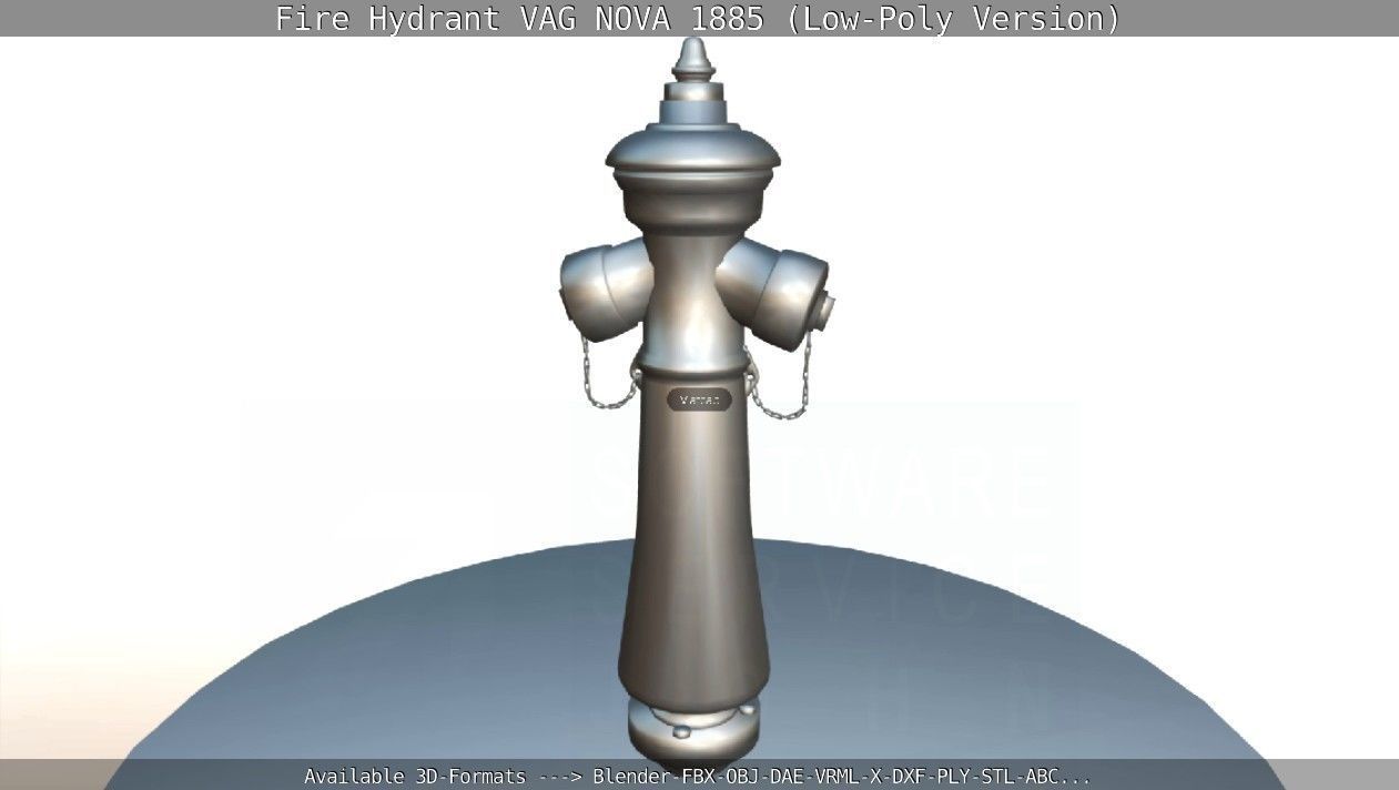 Fire Hydrant VAG NOVA 1885 - Low-Poly Version Low-poly 3D model_61