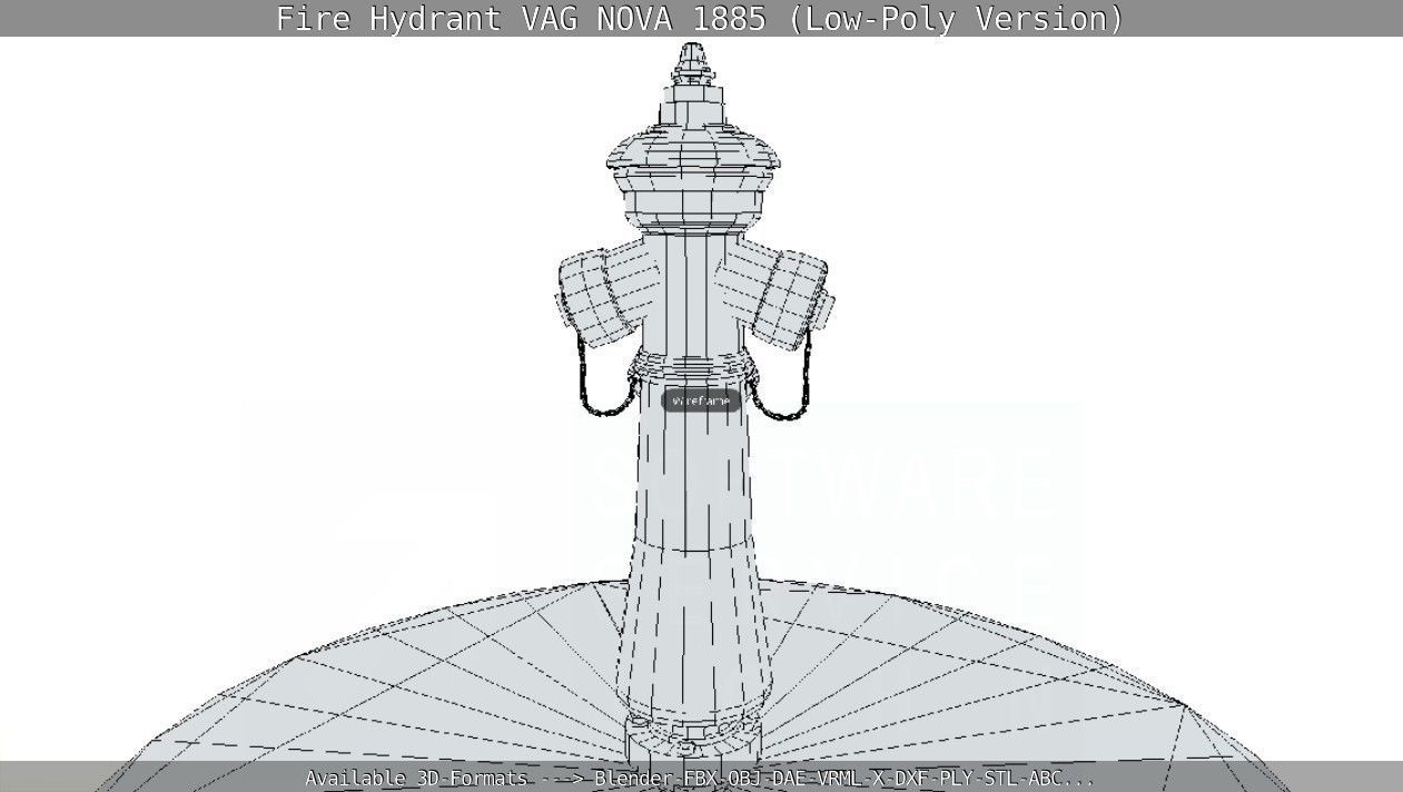 Fire Hydrant VAG NOVA 1885 - Low-Poly Version Low-poly 3D model_70