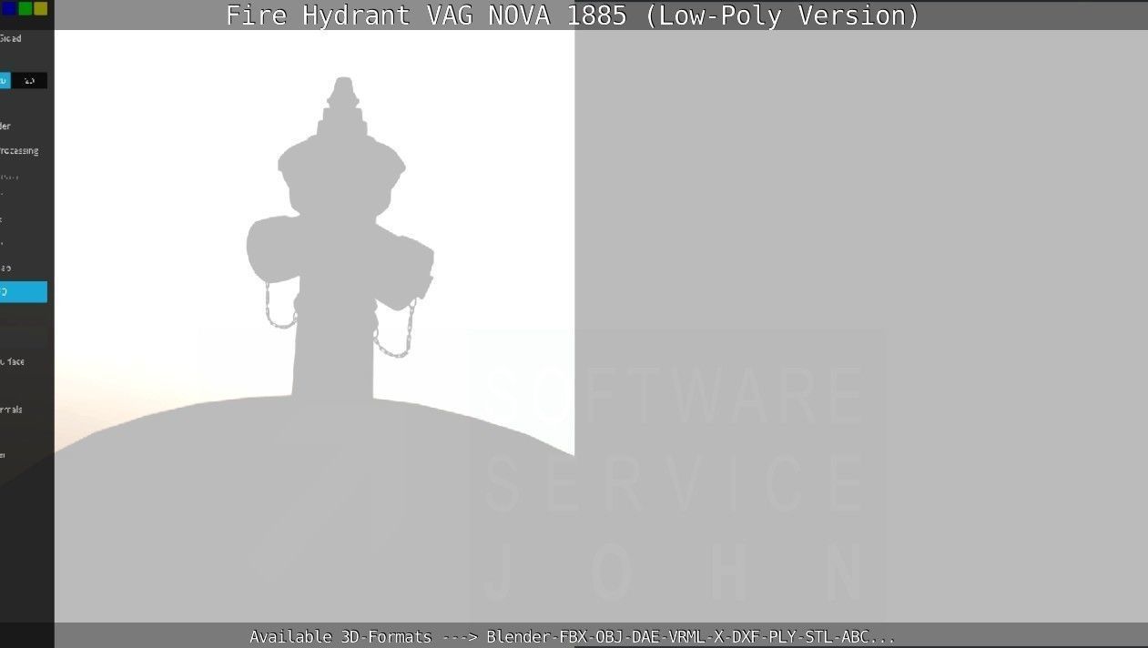 Fire Hydrant VAG NOVA 1885 - Low-Poly Version Low-poly 3D model_134