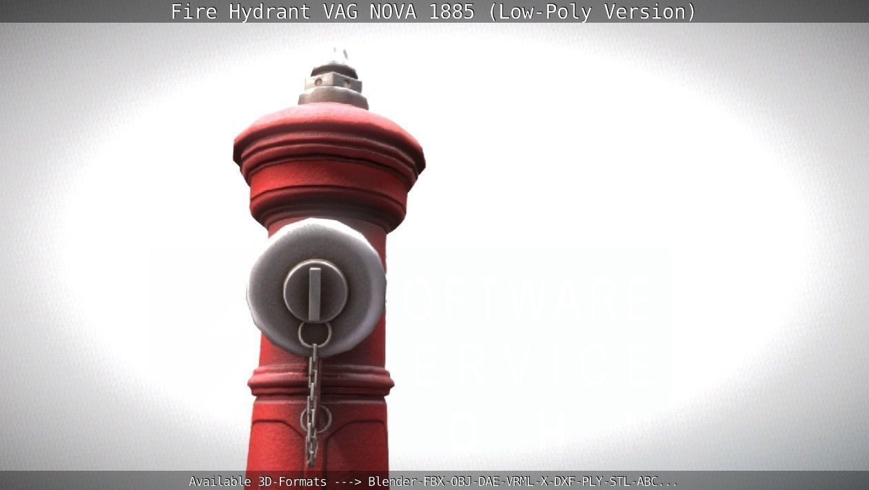 Fire Hydrant VAG NOVA 1885 - Low-Poly Version Low-poly 3D model_25