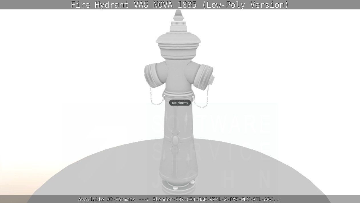 Fire Hydrant VAG NOVA 1885 - Low-Poly Version Low-poly 3D model_54