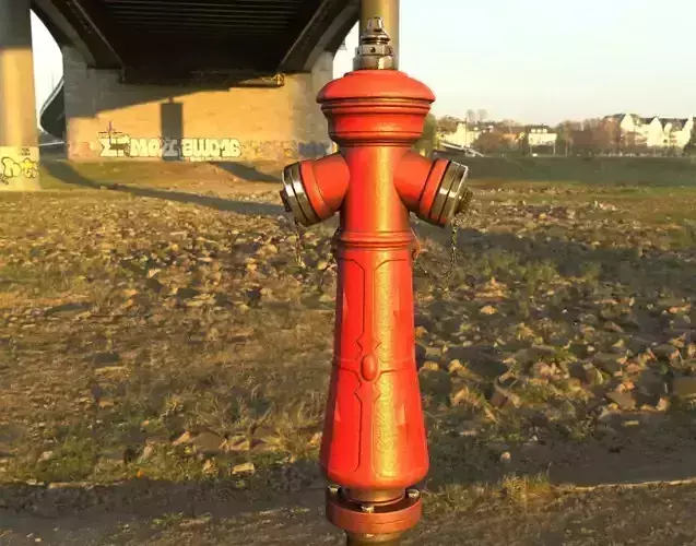 Fire Hydrant VAG NOVA 1885 - Low-Poly Version Low-poly 3D model