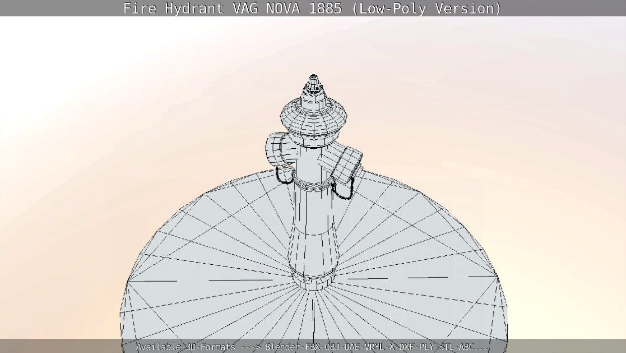 Fire Hydrant VAG NOVA 1885 - Low-Poly Version Low-poly 3D model_83