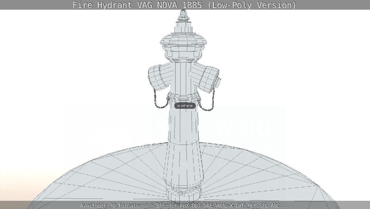 Fire Hydrant VAG NOVA 1885 - Low-Poly Version Low-poly 3D model_68