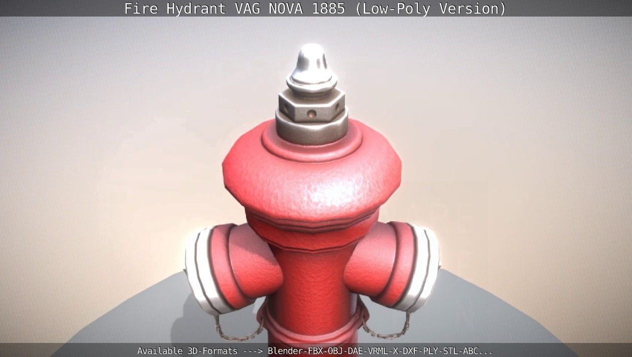 Fire Hydrant VAG NOVA 1885 - Low-Poly Version Low-poly 3D model_22
