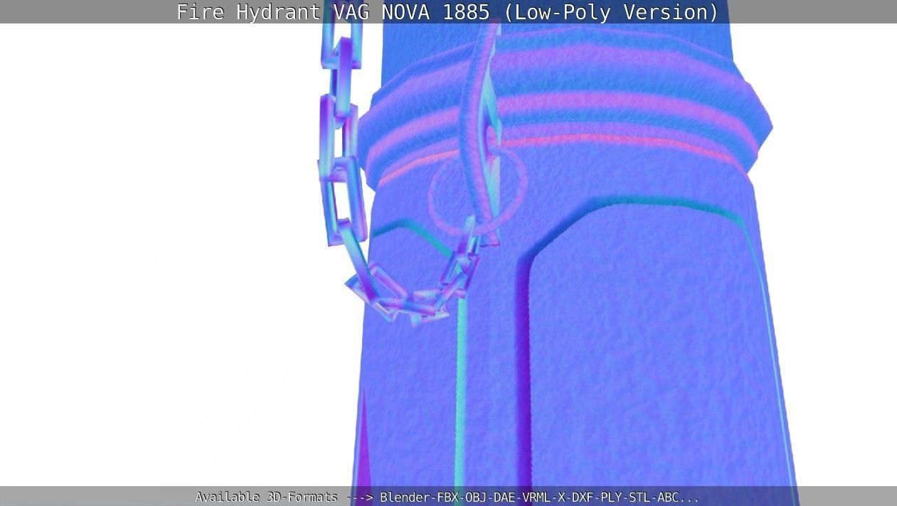 Fire Hydrant VAG NOVA 1885 - Low-Poly Version Low-poly 3D model_117