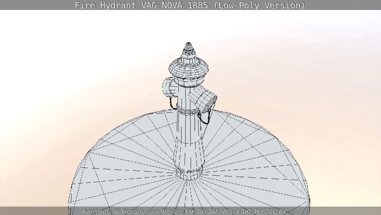 Fire Hydrant VAG NOVA 1885 - Low-Poly Version Low-poly 3D model_86
