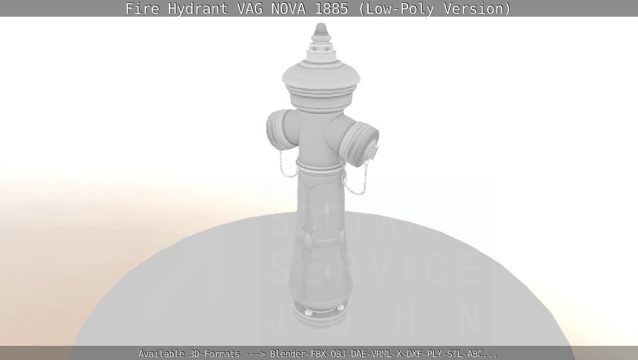 Fire Hydrant VAG NOVA 1885 - Low-Poly Version Low-poly 3D model_92