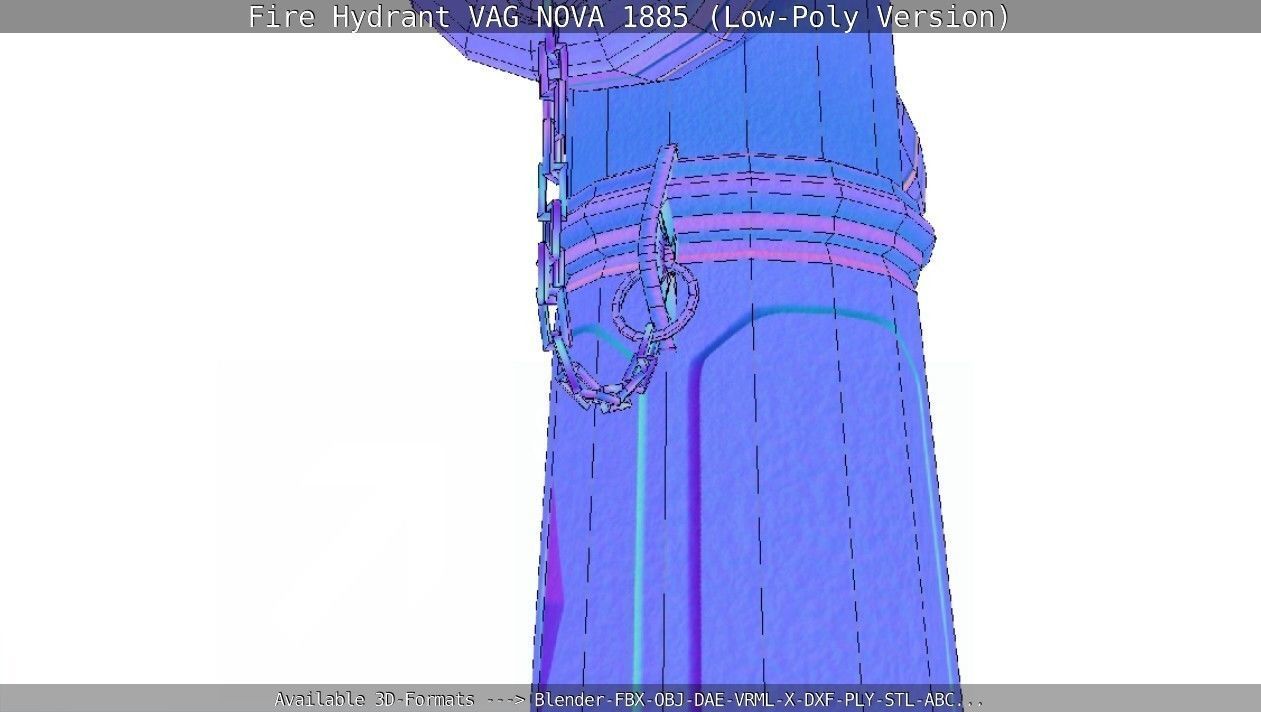Fire Hydrant VAG NOVA 1885 - Low-Poly Version Low-poly 3D model_128
