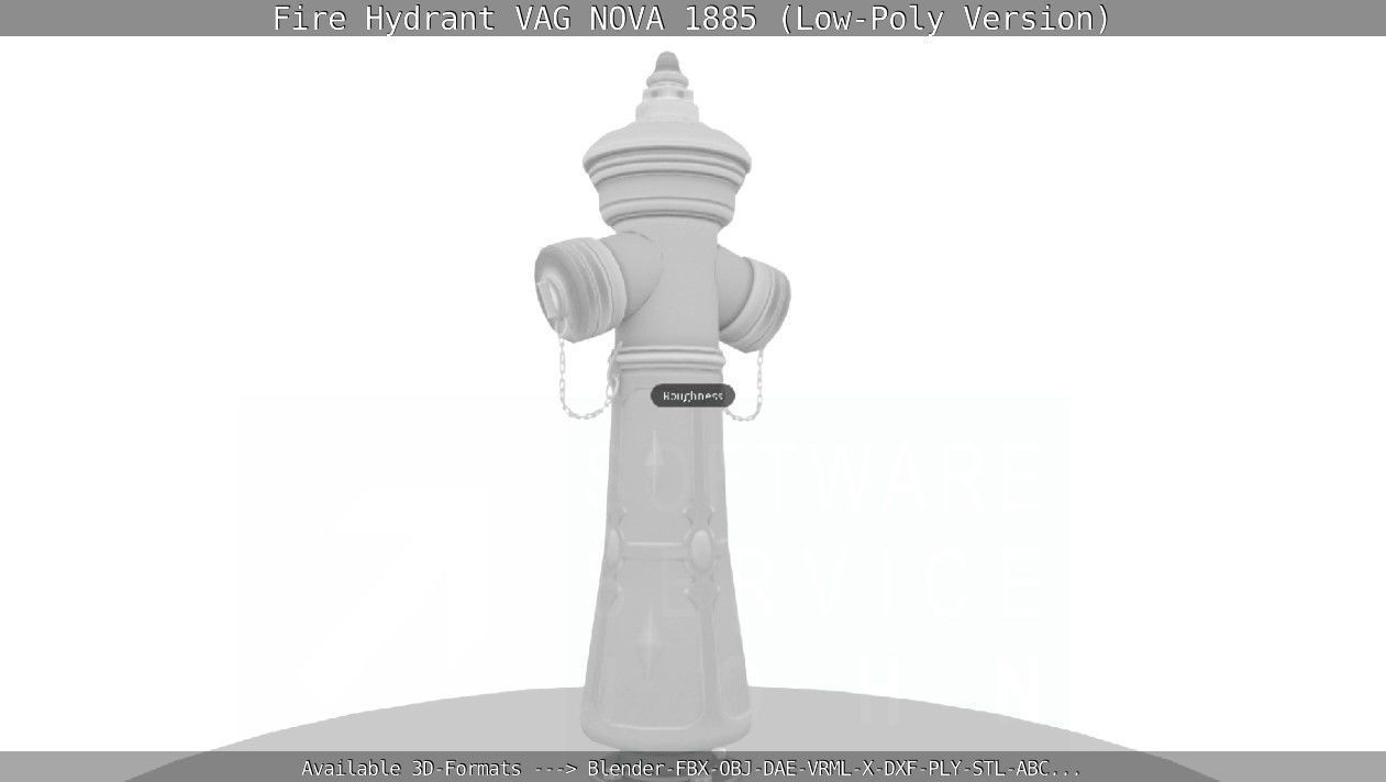 Fire Hydrant VAG NOVA 1885 - Low-Poly Version Low-poly 3D model_75