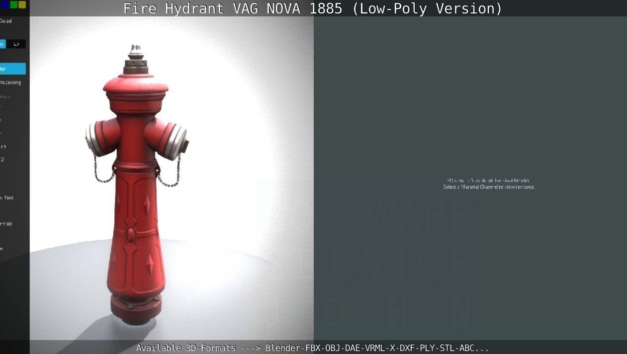 Fire Hydrant VAG NOVA 1885 - Low-Poly Version Low-poly 3D model_107