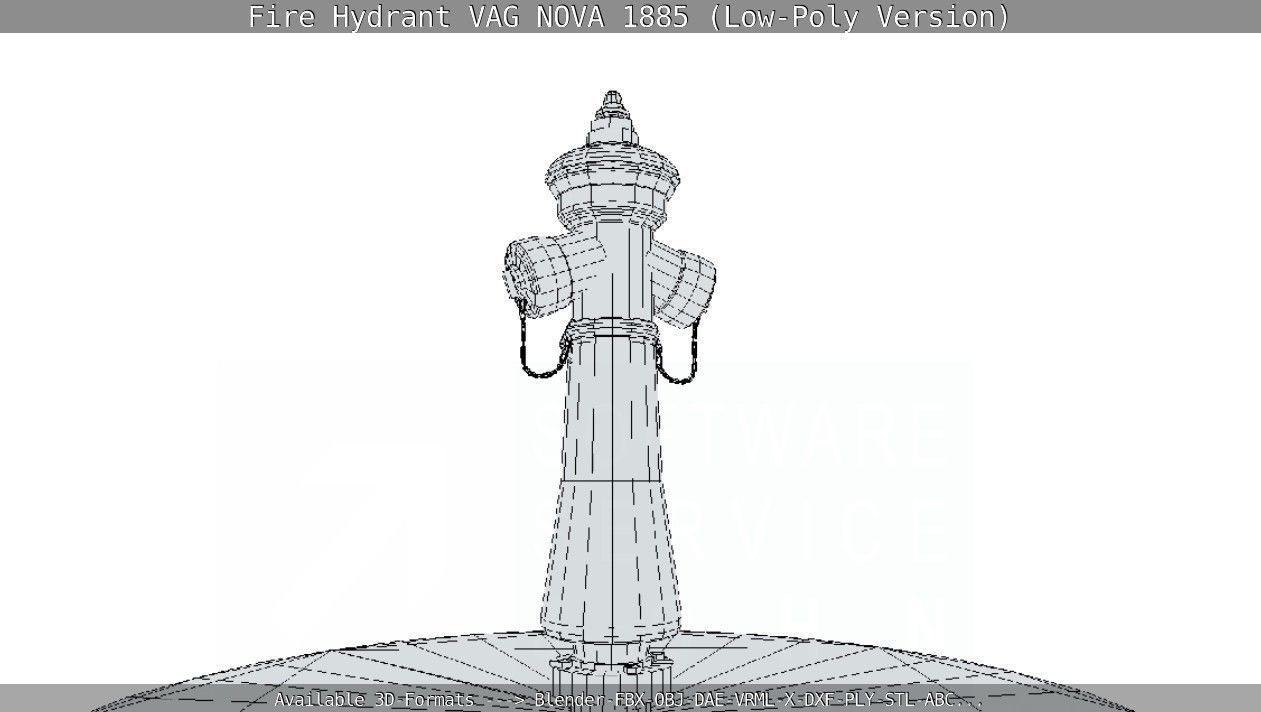 Fire Hydrant VAG NOVA 1885 - Low-Poly Version Low-poly 3D model_73