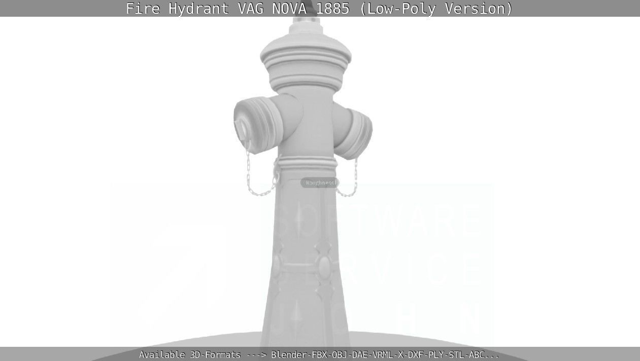 Fire Hydrant VAG NOVA 1885 - Low-Poly Version Low-poly 3D model_77