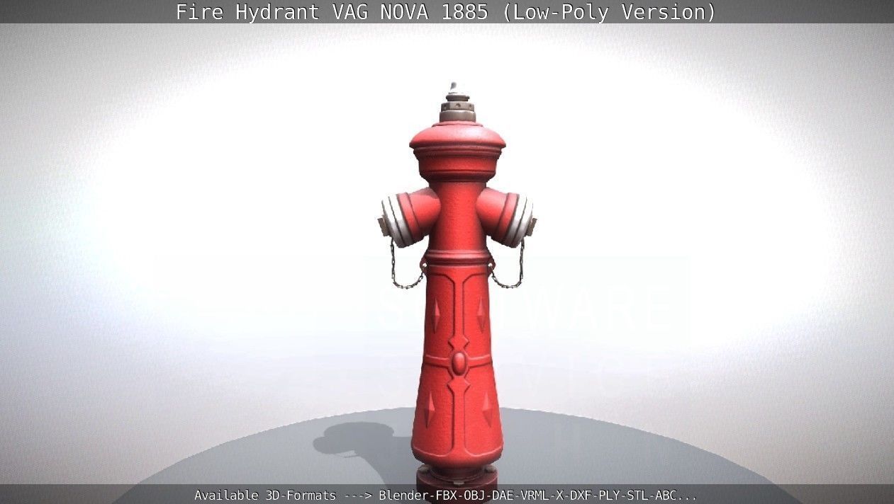 Fire Hydrant VAG NOVA 1885 - Low-Poly Version Low-poly 3D model_18