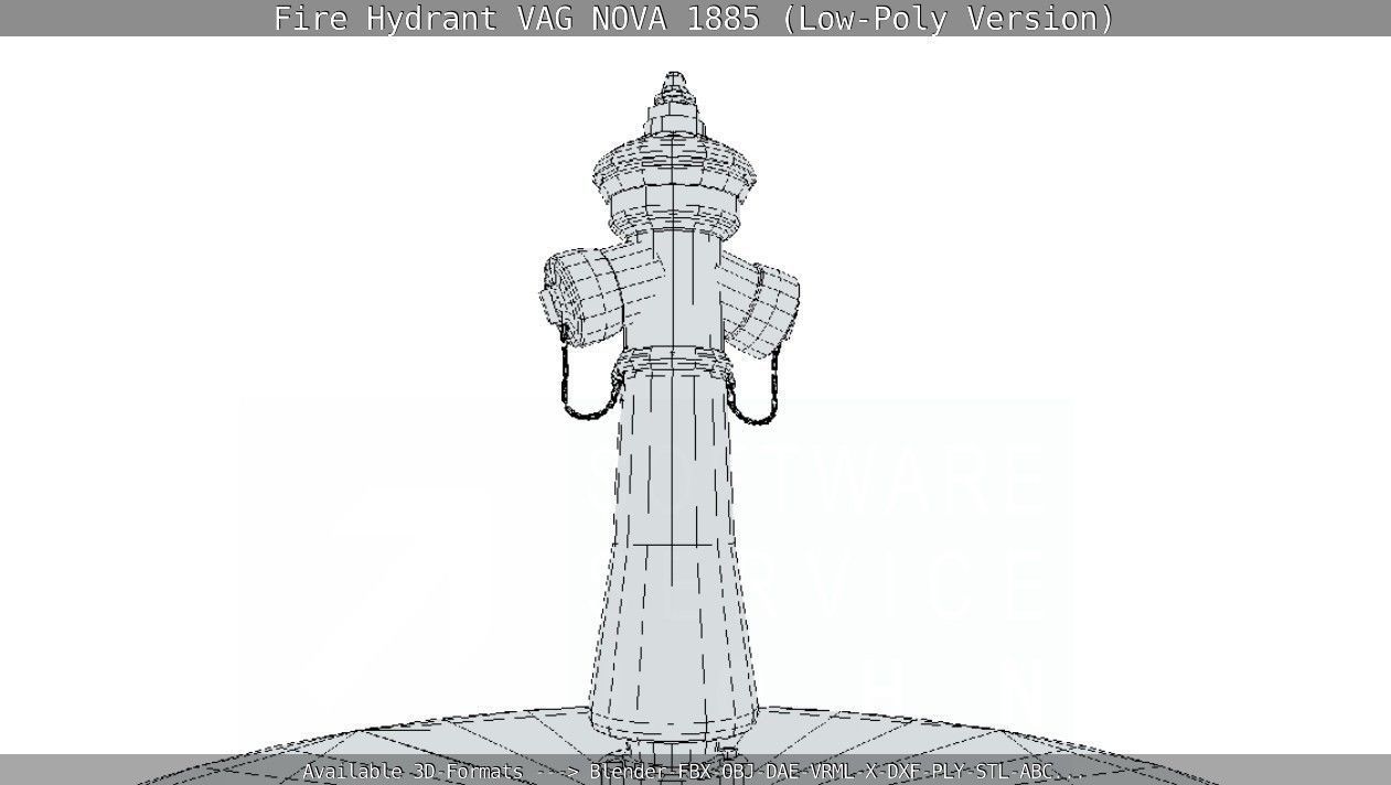 Fire Hydrant VAG NOVA 1885 - Low-Poly Version Low-poly 3D model_71