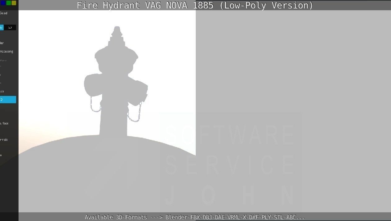 Fire Hydrant VAG NOVA 1885 - Low-Poly Version Low-poly 3D model_132
