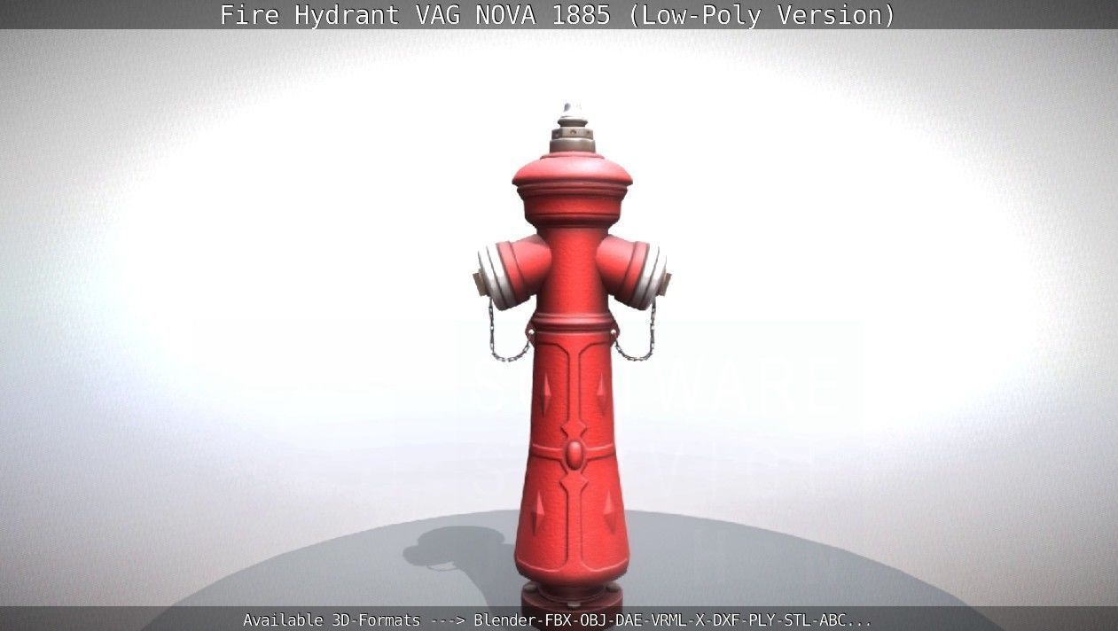 Fire Hydrant VAG NOVA 1885 - Low-Poly Version Low-poly 3D model_14