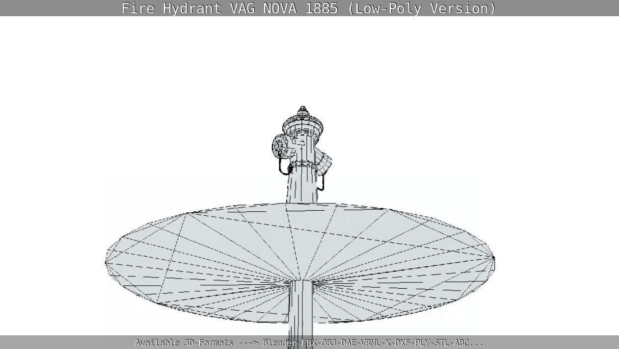 Fire Hydrant VAG NOVA 1885 - Low-Poly Version Low-poly 3D model_76