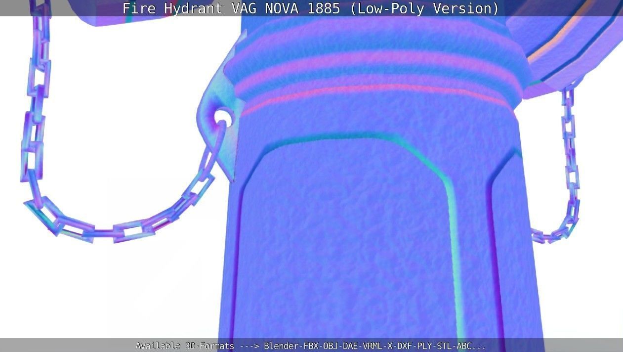 Fire Hydrant VAG NOVA 1885 - Low-Poly Version Low-poly 3D model_110