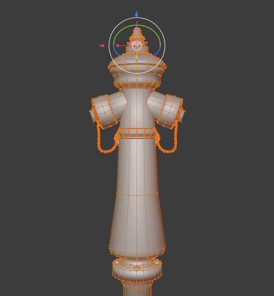 Fire Hydrant VAG NOVA 1885 - Low-Poly Version Low-poly 3D model_6