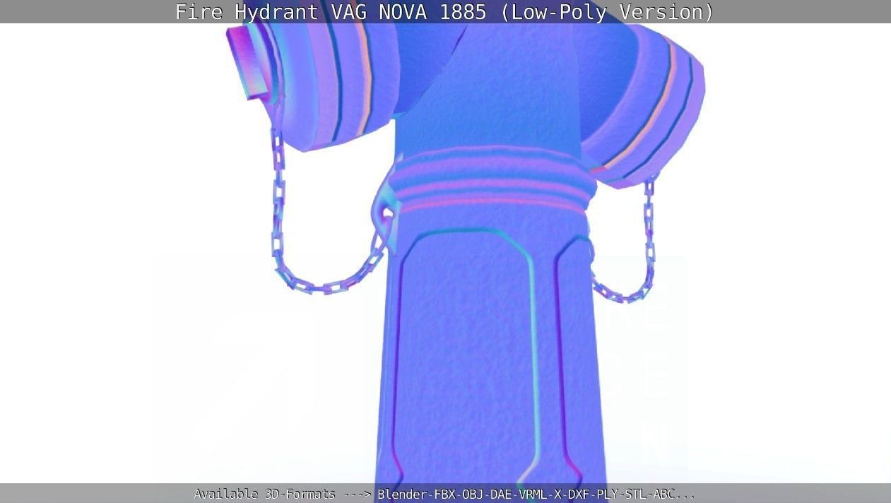 Fire Hydrant VAG NOVA 1885 - Low-Poly Version Low-poly 3D model_106