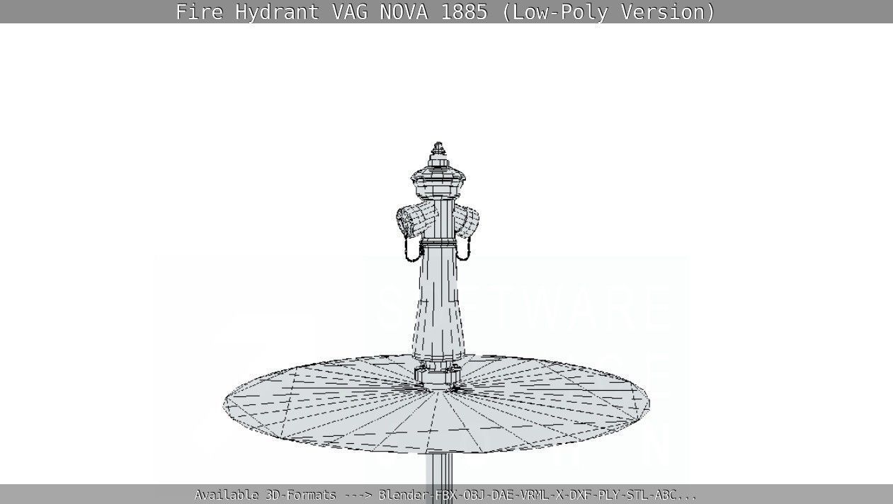 Fire Hydrant VAG NOVA 1885 - Low-Poly Version Low-poly 3D model_80