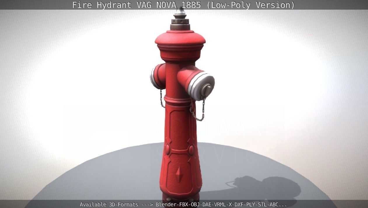 Fire Hydrant VAG NOVA 1885 - Low-Poly Version Low-poly 3D model_94