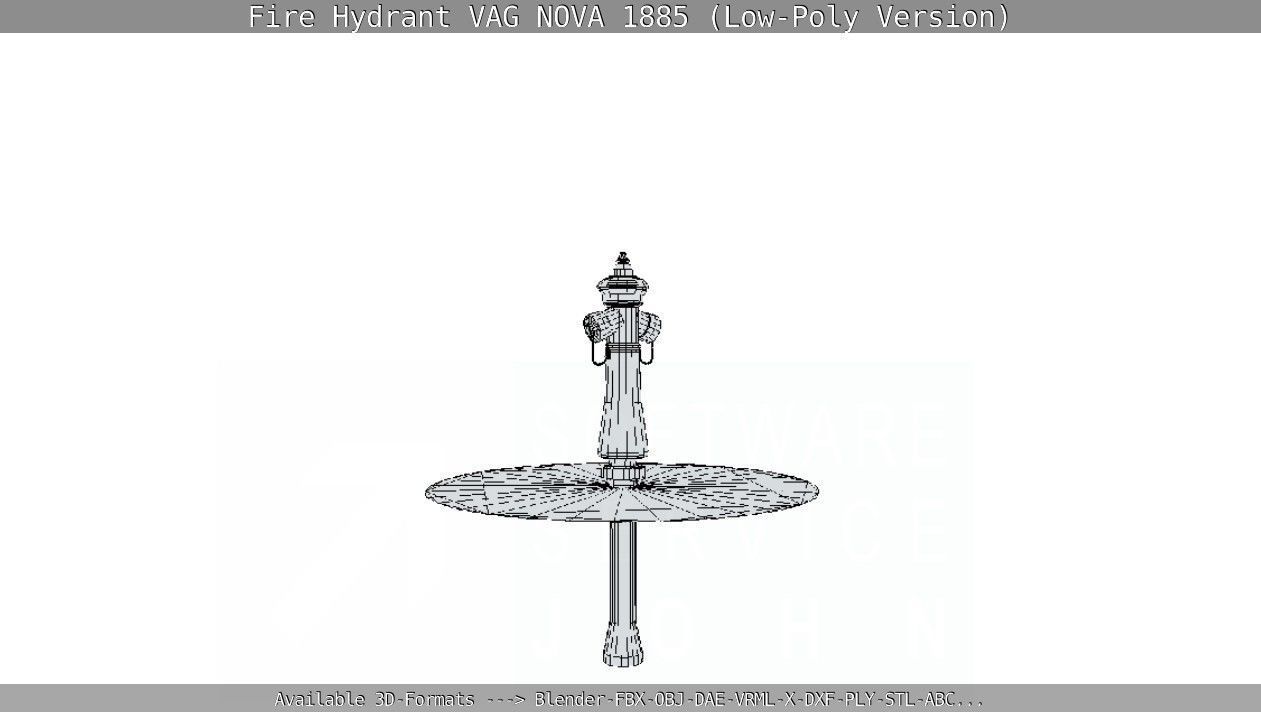 Fire Hydrant VAG NOVA 1885 - Low-Poly Version Low-poly 3D model_79