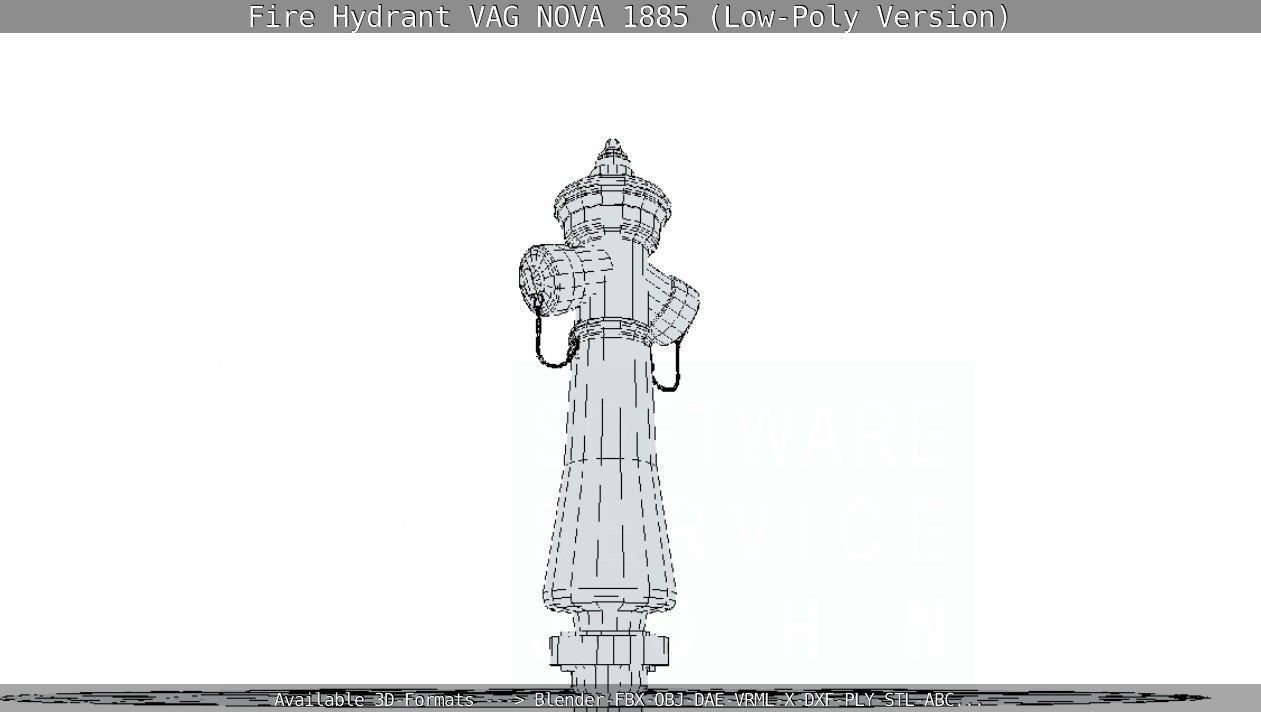 Fire Hydrant VAG NOVA 1885 - Low-Poly Version Low-poly 3D model_74