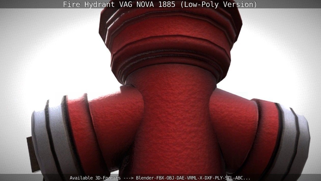 Fire Hydrant VAG NOVA 1885 - Low-Poly Version Low-poly 3D model_27