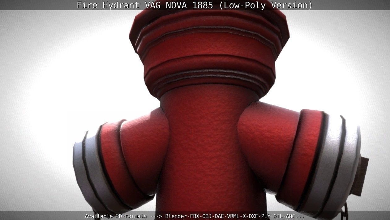 Fire Hydrant VAG NOVA 1885 - Low-Poly Version Low-poly 3D model_31