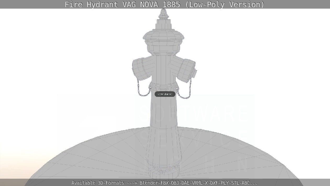 Fire Hydrant VAG NOVA 1885 - Low-Poly Version Low-poly 3D model_48