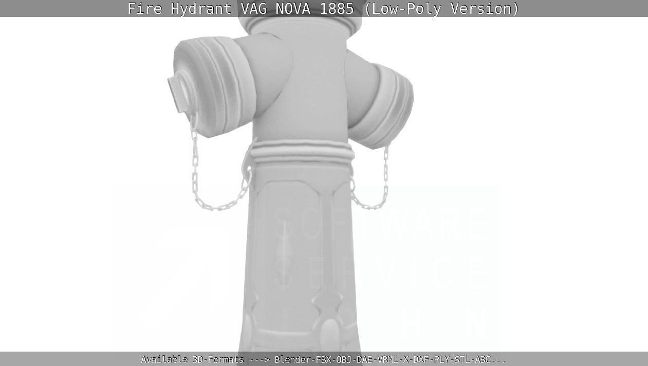 Fire Hydrant VAG NOVA 1885 - Low-Poly Version Low-poly 3D model_38