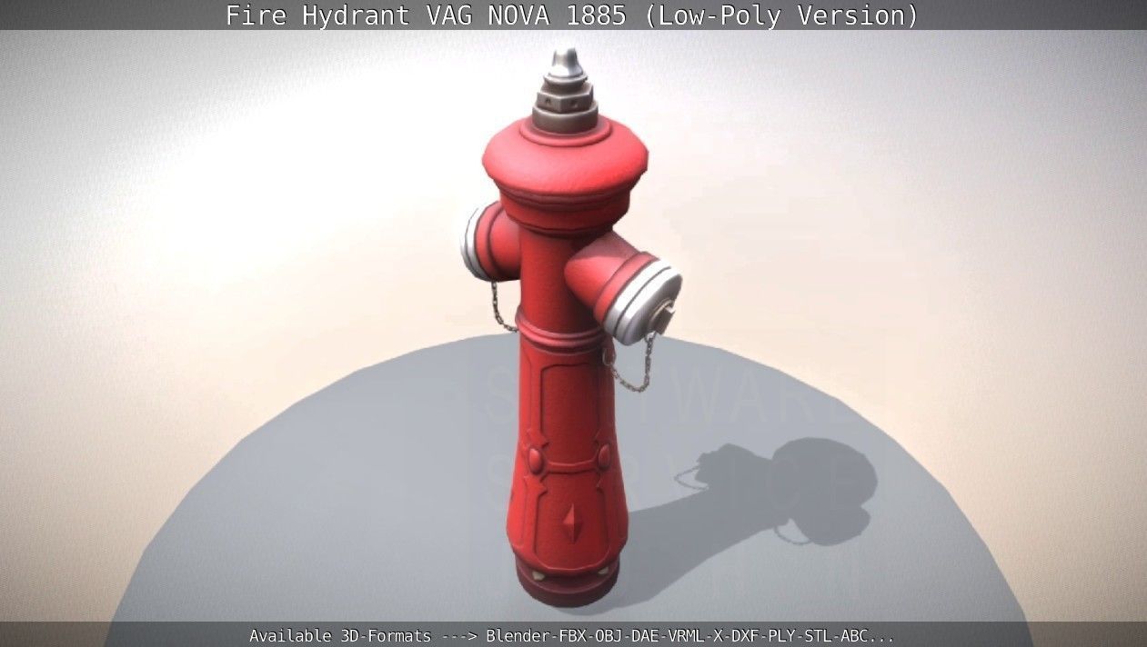 Fire Hydrant VAG NOVA 1885 - Low-Poly Version Low-poly 3D model_93