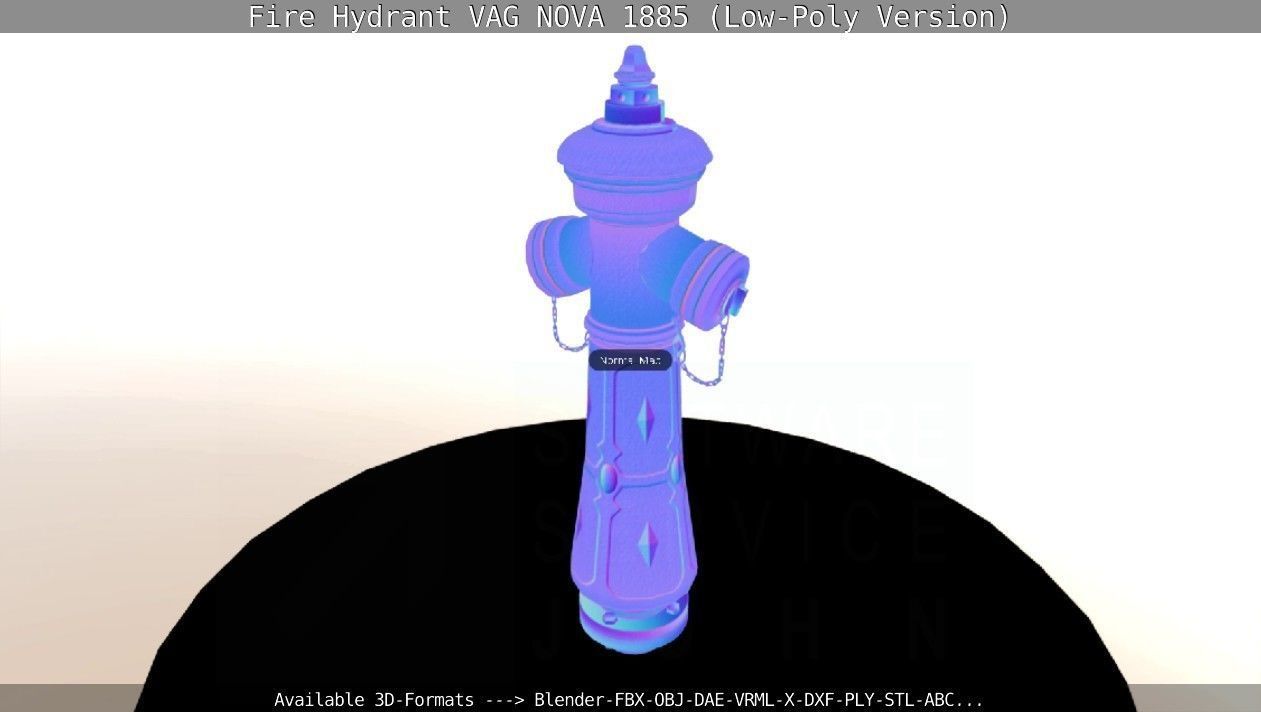 Fire Hydrant VAG NOVA 1885 - Low-Poly Version Low-poly 3D model_96