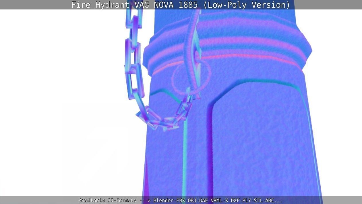 Fire Hydrant VAG NOVA 1885 - Low-Poly Version Low-poly 3D model_113