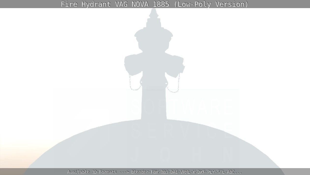 Fire Hydrant VAG NOVA 1885 - Low-Poly Version Low-poly 3D model_67