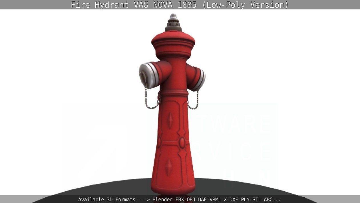 Fire Hydrant VAG NOVA 1885 - Low-Poly Version Low-poly 3D model_59